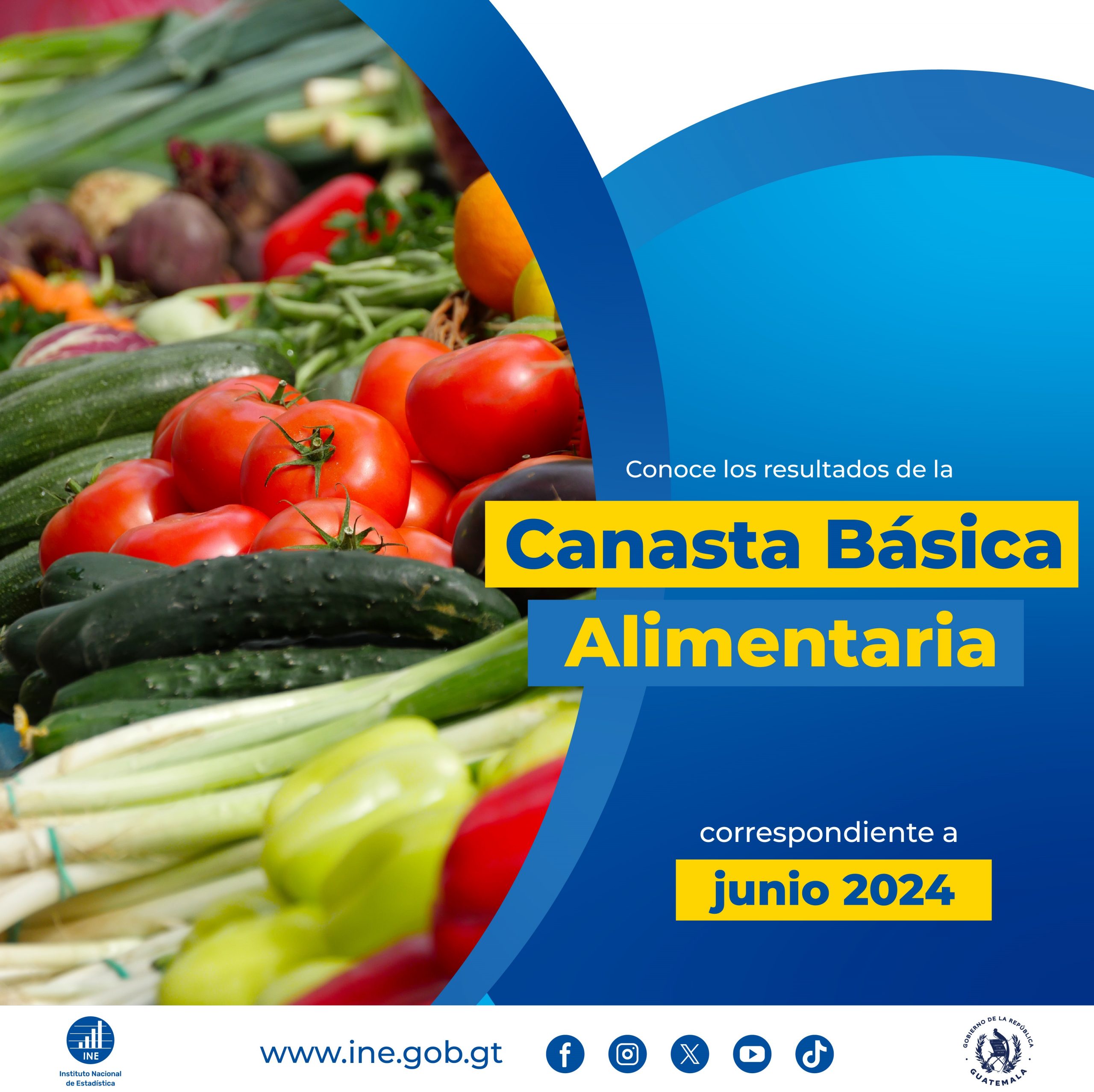 El INE da a conocer el costo mensual per cápita a junio del 2024 de la Canasta Básica Alimentaria Urbana y Rural